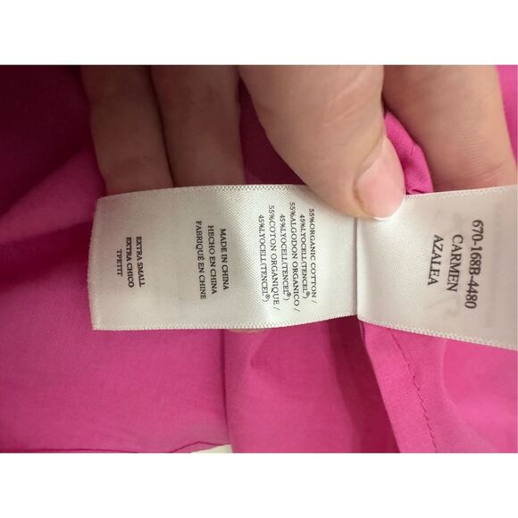 Rails Azalea Pink V-Neck Pullover Sleeveless Tiered Carmen Mini Dress Size XS - Picture 5 of 5